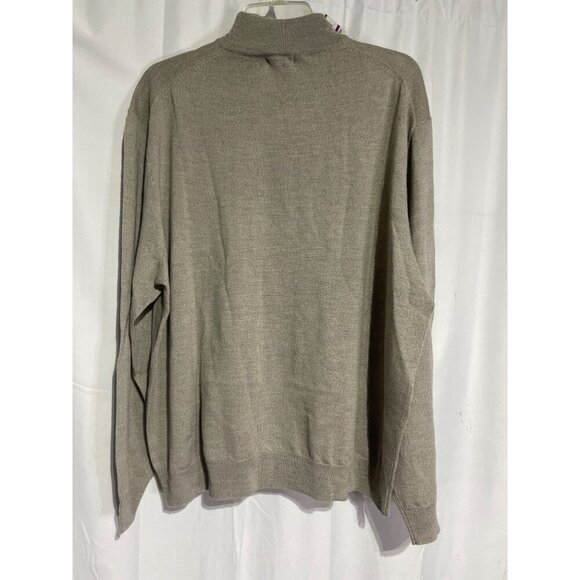 Men's Sweater Turtle Neck 100% Wool Wool Gray Size XXL New - Picture 4 of 4